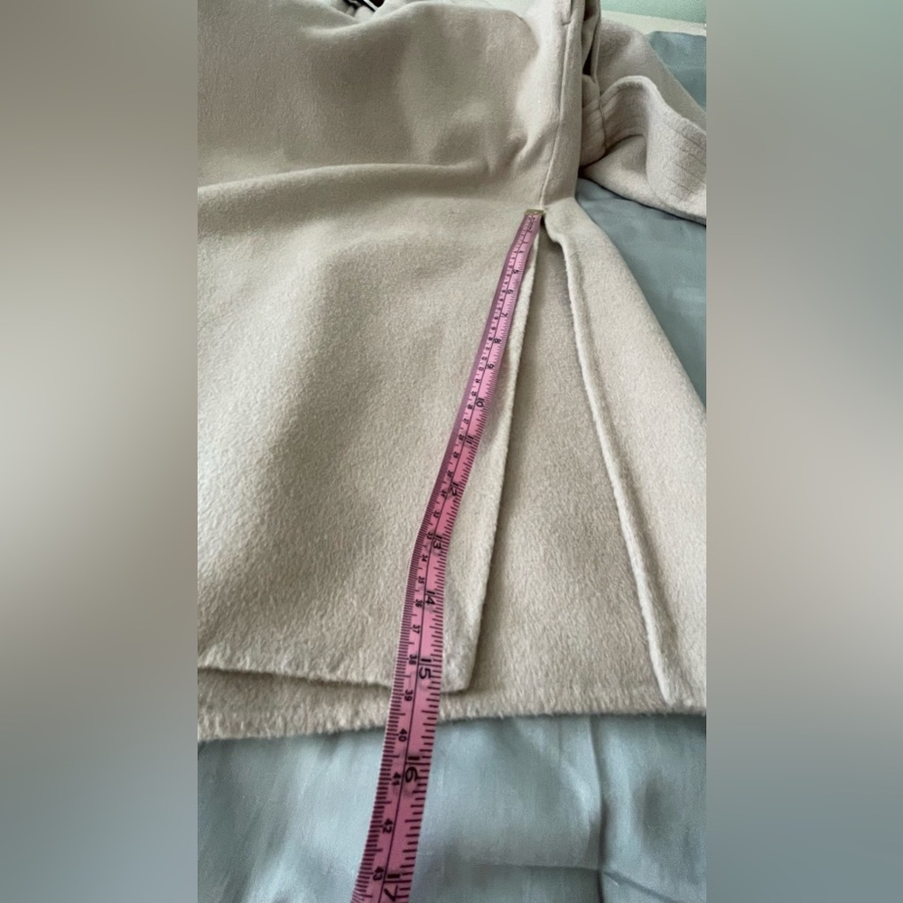 New Double Face Wool Rebecca Minkoff Chic Coat Women’s Long Stone - Picture 15 of 15